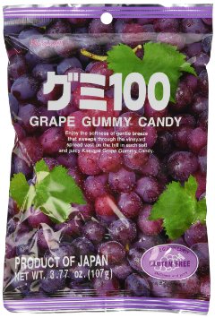 Japanese Fruit Gummy Candy from Kasugai - Grape - 107g