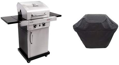 Char-Broil Signature TRU-Infrared 325 2-Burner Cabinet Liquid Propane Gas Grill with Char-Broil 2 Burner Medium Ripstop Grill Cover