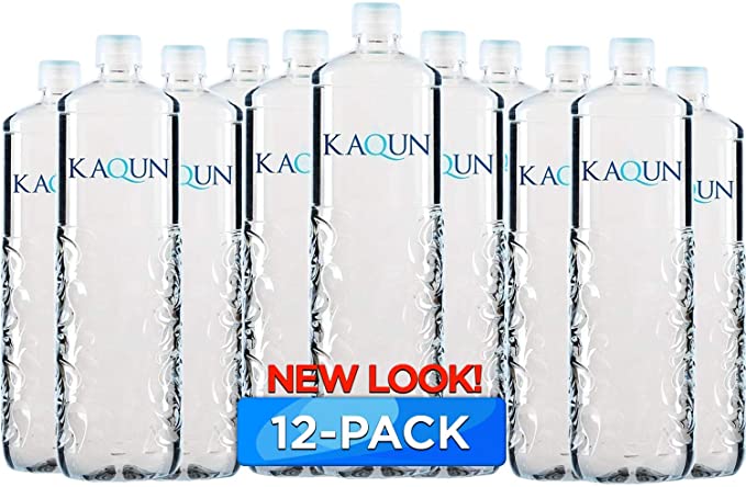KAQUN WATER 12-pack, Oxygenated & Refreshing, Oxygen Infused Bottled Drinking Water, Chemical Free, Detox, For Kaqun Therapy, Authorized Retailer