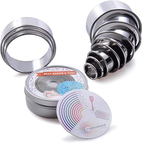 Celebrational Sale 11 Pieces Round Stainless Steel Cookie Cutter Set