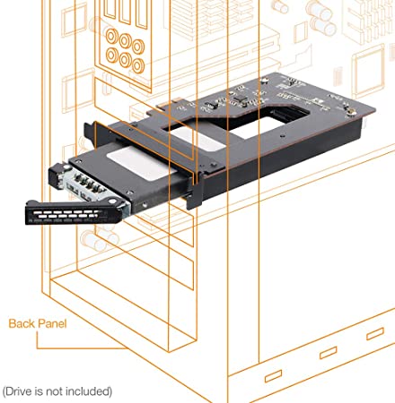 ICY DOCK 2.5” SATA SSD/HDD to PCIe 2.0 x1 Hot-Swap Mobile Rack for PCIe Expansion Slots - ToughArmor MB839SP-B (2.5" SATA)