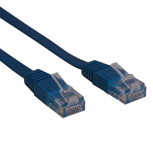 Tripp Lite Cat6 Gigabit Snagless Molded Flat Patch Cable (RJ45 M/M) - Blue, 25-ft.(N201-025-BL-FL)
