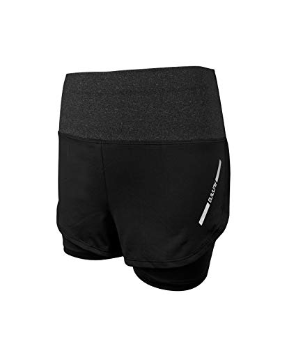 La Dearchuu Slim UK Size 8-18 High Waist Running Shorts Womens 2 in 1 ladies sports shorts Quick Dry, Highly Absorbent, Breathable, Stretch,Yoga Shorts