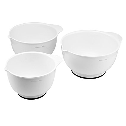 KitchenAid 3-Piece Mixing Bowl Set, White