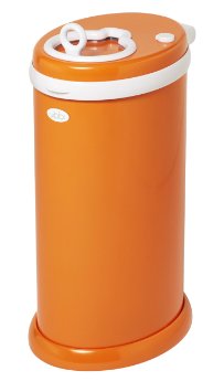 Ubbi Steel Diaper Pail, Orange