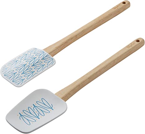 Ayesha Collection Spatula Spoonula Set, 11.5-Inch, Two Piece, Mix Colors -
