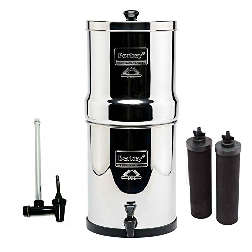 Big Berkey Water Filter-2 Black Berkey Filters and Water View Spigot