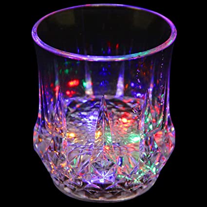 Liquid Activated Multicolor LED Glass ~ Fun Light Up Drinking Tumbler - 6 oz.