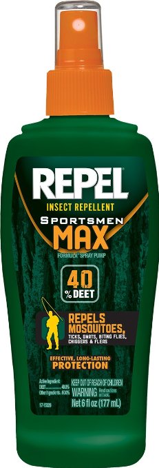 Repel 94101 6-Ounce Sportsmen Max Insect Repellent 40-Percent DEET Pump Spray Case Pack of 1