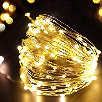 30-LED Fairy Copper String Diwali Lights 3m Waterproof, 3AA Battery, Warm White