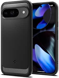 Spigen Rugged Armor Designed for Pixel 9 case/Pixel 9 Pro case (2024) [Military-Grade Protection] - Matte Black