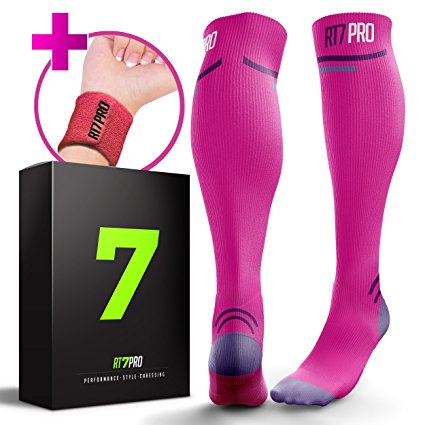 Pro Compression Socks for Women & Men - Knee High Socks for Running, Pregnancy, Travel & Nurses - Best for Varicose Veins & Plantar Fasciitis – Graduated Athletic Fit Boosts Circulation & Recovery