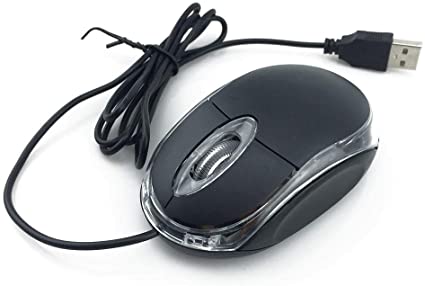 ANRANK UM2030AK Black USB Optical 3-Button 3D Mouse Scroll Wheel LED Light Mouse Mice for PC Laptop Computer