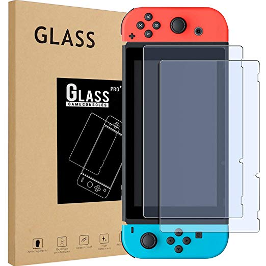 Maexus Tempered Glass Switch Screen Protector for Nintendo Switch (2 Pack)
