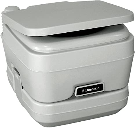 DOMETIC 301096206 2.5 Gallon Portable Toilet, Platinum