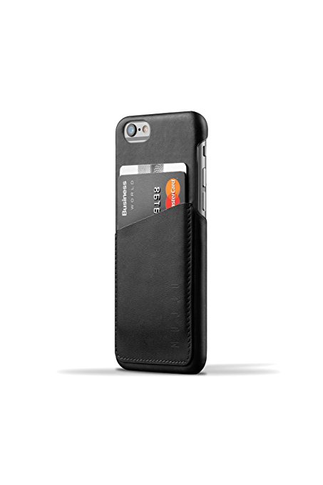 Mujjo Leather Wallet Case for iPhone 6(s) (4.7") - with New Molded Edge Technology (Black)