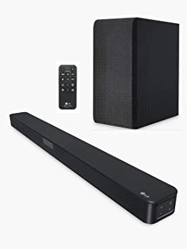 LG SN4 (DGBRLLK) 300W RMS SOUNDBAR, 2.1ch with DTS Virtual:X™ and AI Sound Pro With Wireless sub-woofer