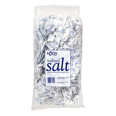 N'JOY Iodized Salt - 1,200 ct. .5 gm Packets