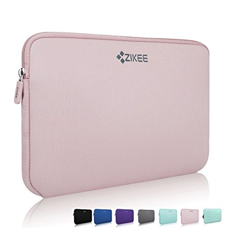 11-12 Inch (Black, Green, Grey, Blue, Purple, Chevron, Pink) Laptop Sleeve, Zikee Water Resistant Thickest Protective Slim Laptop Case