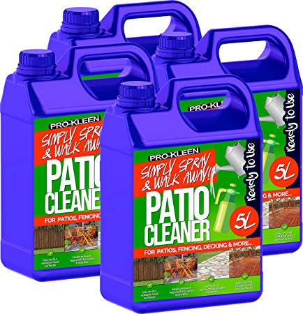 Pro-Kleen Ready to Use Simply Spray & Walk Away (4 x 5 Litres) Cleaner for Patio, Fencing, Decking and more!