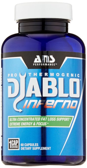 ANS Performance Diablo Inferno Fat Burner, Pro-Thermogenic Ultra Concentrated Fat Loss Support, 1 CAP Dose, 60 capsules