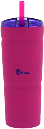 Bubba Envy S Insulated Stainless Steel Tumbler with Straw, 24oz-Ideal Travel Mug that is Stain, Sweat, and Odor Resistant-Insulated Water Bottle to Take on the Go - Beach Babe/Boho Purple
