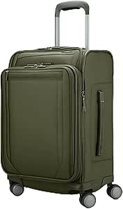 Samsonite Lineate Softside Expandable Luggage Wheels, Cedar Green, Carry On Spinner EXP