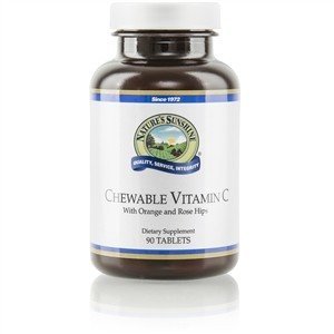 Nature's Sunshine Chewable Vitamin C (90 Chewable Tabs/250mg per Tablet/Protects Against Free Radical Damage)