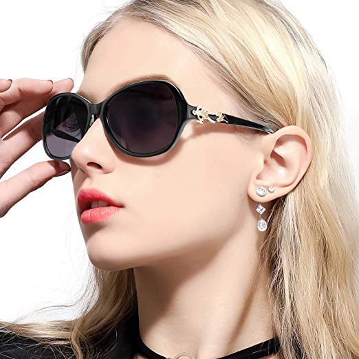 FIMILU Polarized Sunglasses for Women,UV400 Protection Stylish Fox Design Sun Eye Glasses for Driving Shopping Travelling