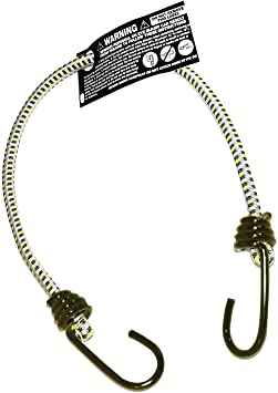 Keeper 06019 18" Bungee Cord with Coated Hooks