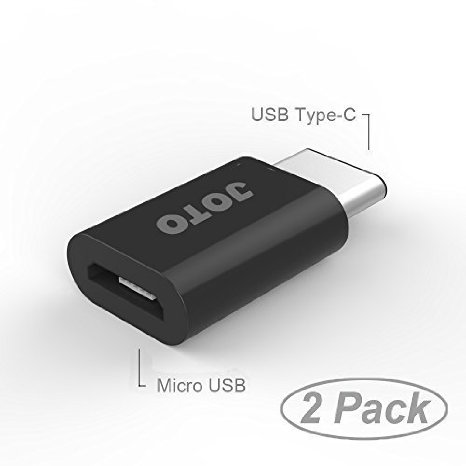 USB Type C to Micro USB Adapter JOTO USB-C 31 to Micro USB Female Convert Connector for OnePlus 2 Nexus 5X Nexus 6P New Mackbook 12 2-Pack Black