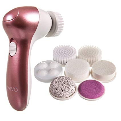 7 IN 1 ELECTRIC FACIAL FACE SONIC SPA CLEANSING BRUSH SKIN BEAUTY CARE CLEANSER (ROSE GOLD)