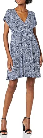 Amazon Essentials Women's Solid Surplice Dress