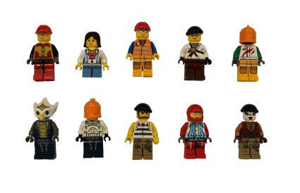 LEGO Lot of 10 Minifigures - Random mix of people guys girl