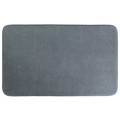 Lifewit 32" x 20" Anti-slip Bath Rugs 40D Ultra Soft Bathroom Mat Anti-Fatigue Memory Foam Kitchen Rug Grey