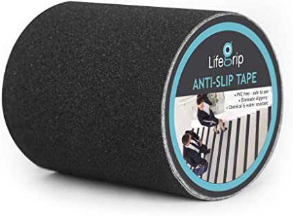 Anti Slip Traction Tape, 6 Inch x 30 Foot - Best Grip, Friction, Abrasive Adhesive for Stairs, Tread Step, Indoor, Outdoor (Tape, 6" X 30')…