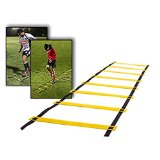 ELEGIANT Flat 8 Rung Agility Ladder 157 Inch Quick Agility Ladder for Speed Fitness Feet Training Sports Like Soccer Basketball Football Hockey and Lacrosse