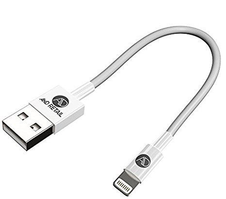 White Short 30cm USB Lead Charger Cable Data Sync Wire compatible with iPhone 6, 5 5c 5S, iPad Mini, iPod Touch 5G, new iPad and iPad Air and the latest iOS Compatible - AnD Retai