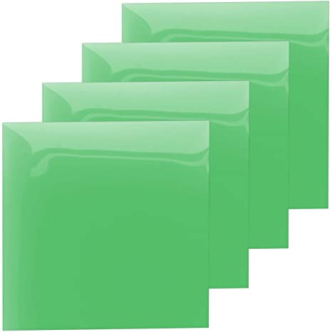 Heat Transfer Vinyl Light Green Sheets, HTV Vinyl Bundle Iron on for T Shirts, Fabric, Clothing - 12" x 12" Work with Cricut, Silhouette Cameo and Other Cutter Machines - 4 Pcs