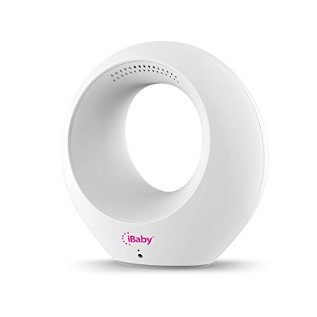iBaby Air Smart Air Quality Monitor and Ion Purifier with Baby Audio Monitor, Temp, Humidity, and VOC Detector, White, Small