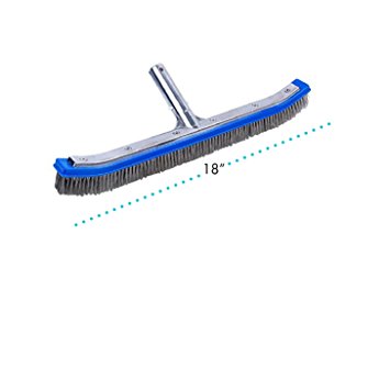 Milliard 18" Extra-Wide Heavy Duty Wire Pool Algae Brush, Designed for Concrete and Gunite Pools