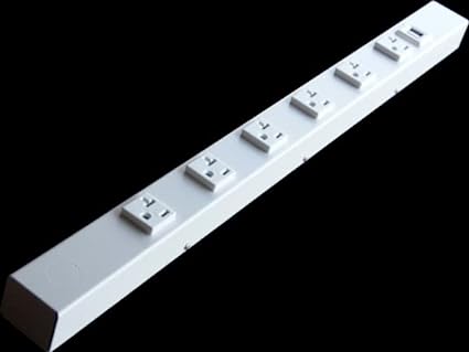24” 6 20A Outlets Hardwired Power Strip, USB