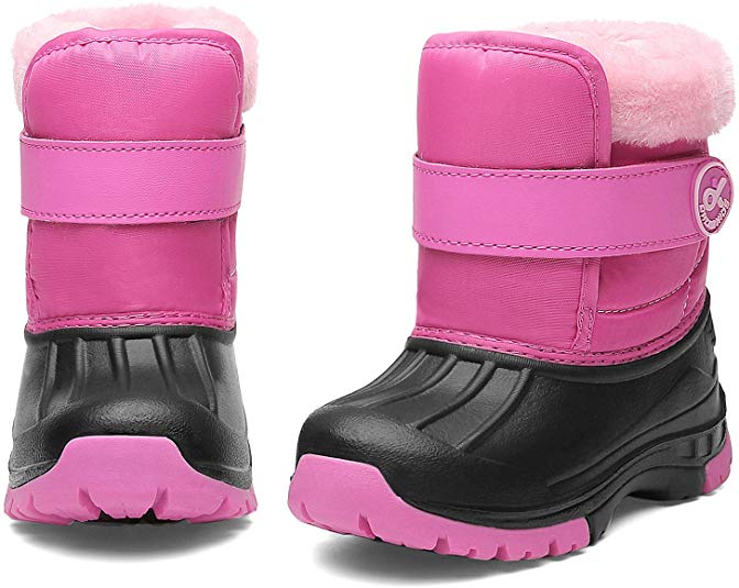 DREAM KIDS Toddler Snow Boots Boys & Girls Lightweight Waterproof Cold Weather Winter Outdoor Boots (Toddler/Little Kid)