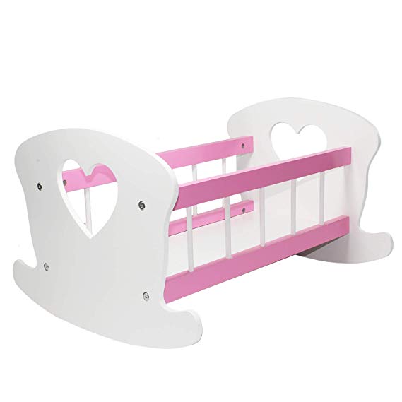 Pink Butterfly Closet Doll Cradle Furniture Fits American Girl Dolls Our Generation and Other 18 inches Dolls