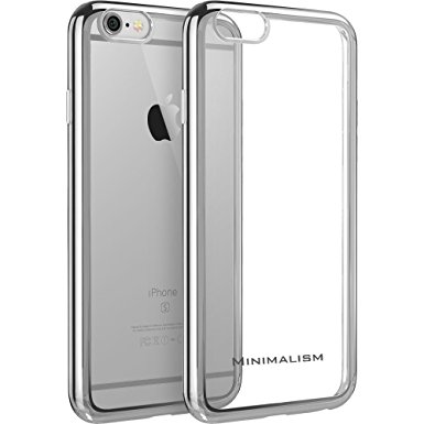 iPhone 6s case,MINIMALISM(TM) [Twinkler Series] [Scratch Resistant] Premium Flexible Soft TPU Bumper Silicone Case with Electroplate Frame Fit for iPhone 6 & iPhone 6s (4.7 inches) -- Meteor Silver