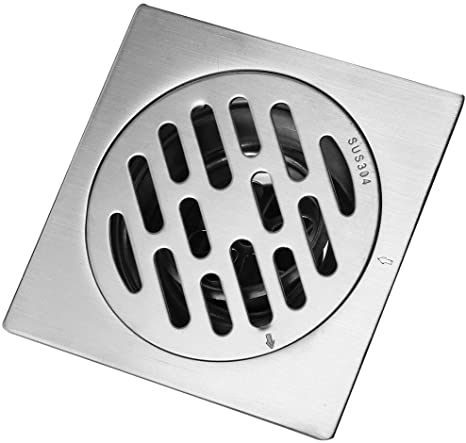 Square Drain Thick Stainless Steel Anti-Odor Hotel Bathroom Floor Cover Waste Gate Shower Drainer