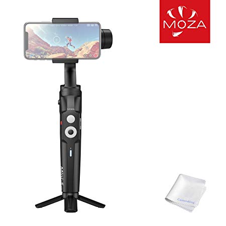 MOZA Mini-S Gimbal Foldable Extendable 3 Axis Smartphone Gimbal with Quick Platback,One-Button Zoon,Timelapse,Objecti Tracking,Inception Mode Fucntion for Smartphone