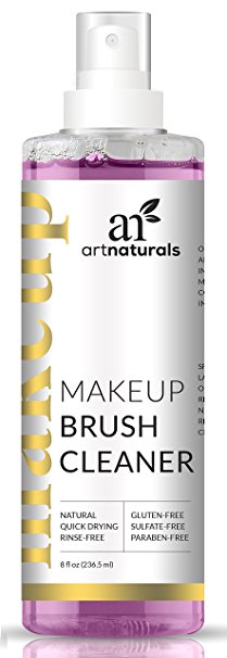 ArtNaturals Professional Makeup Brush Cleaner – 8 oz Spray – Removes Re-sidue and Oils in a Quick and Clean Fashion for Smooth Application – Daily Essential Natural Solution for Powder and Creams