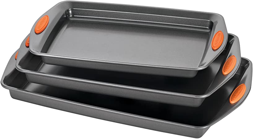 Rachael Ray Oven Lovin' Nonstick Bakeware 3-Piece Baking and Cookie Pan Set