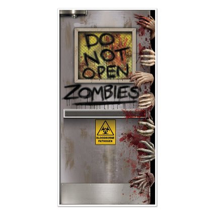 Beistle Zombies Lab Door Cover, 30 by 5-Inch, Multicolor